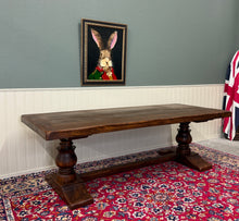 Load image into Gallery viewer, Antique French Dining Farmhouse Monk Refectory Monastery Table Baluster Pedestal