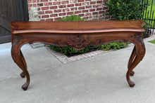 Load image into Gallery viewer, Antique French Louis XV Style Sofa Hall Entry Console Table Walnut 77&quot; Wide