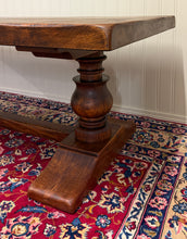 Load image into Gallery viewer, Antique French Dining Farmhouse Monk Refectory Monastery Table Baluster Pedestal