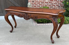 Load image into Gallery viewer, Antique French Louis XV Style Sofa Hall Entry Console Table Walnut 77&quot; Wide