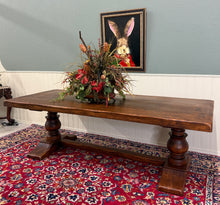Load image into Gallery viewer, Antique French Dining Farmhouse Monk Refectory Monastery Table Baluster Pedestal