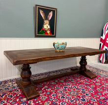 Load image into Gallery viewer, Antique French Dining Farmhouse Monk Refectory Monastery Table Baluster Pedestal
