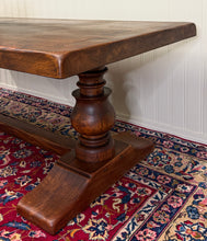 Load image into Gallery viewer, Antique French Dining Farmhouse Monk Refectory Monastery Table Baluster Pedestal