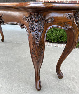 Antique French Louis XV Style Sofa Hall Entry Console Table Walnut 77" Wide
