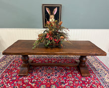 Load image into Gallery viewer, Antique French Dining Farmhouse Monk Refectory Monastery Table Baluster Pedestal