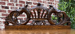 Antique English Sideboard Buffet Server Jacobean Barley Twist Oak Cabinet