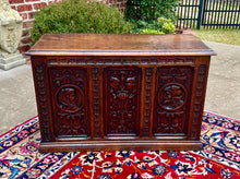 Load image into Gallery viewer, Antique English Trunk Chest Blanket Box Storage Coffer Oak c. 1900s-1920s