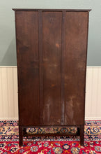 Load image into Gallery viewer, Antique English Bookcase Bookshelf Cabinet Double Door Wavy Glass Oak c.1930s
