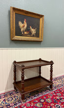 Load image into Gallery viewer, Antique French Trolley Tea Cart Pastry Cart Dumbwaiter 2-Tier Oak c. 1930s