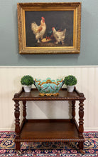 Load image into Gallery viewer, Antique French Trolley Tea Cart Pastry Cart Dumbwaiter 2-Tier Oak c. 1930s