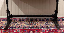 Load image into Gallery viewer, Antique English Bakers Table Sofa Entry Hall Kitchen Island with Cast Iron Base