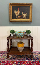 Load image into Gallery viewer, Antique French Trolley Tea Cart Pastry Cart Dumbwaiter 2-Tier Oak c. 1930s