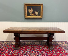 Load image into Gallery viewer, Antique French Dining Farmhouse Refectory Monastery Table Trestle Base Mid 19thC