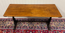 Load image into Gallery viewer, Antique English Bakers Table Sofa Entry Hall Kitchen Island with Cast Iron Base