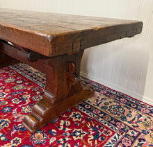 Load image into Gallery viewer, Antique French Dining Farmhouse Refectory Monastery Table Trestle Base Mid 19thC
