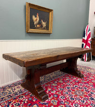 Load image into Gallery viewer, Antique French Dining Farmhouse Refectory Monastery Table Trestle Base Mid 19thC