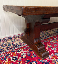 Load image into Gallery viewer, Antique French Dining Farmhouse Refectory Monastery Table Trestle Base Mid 19thC
