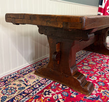 Load image into Gallery viewer, Antique French Dining Farmhouse Refectory Monastery Table Trestle Base Mid 19thC