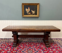 Load image into Gallery viewer, Antique French Dining Farmhouse Refectory Monastery Table Trestle Base Mid 19thC