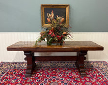 Load image into Gallery viewer, Antique French Dining Farmhouse Refectory Monastery Table Trestle Base Mid 19thC