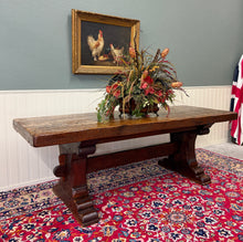 Load image into Gallery viewer, Antique French Dining Farmhouse Refectory Monastery Table Trestle Base Mid 19thC
