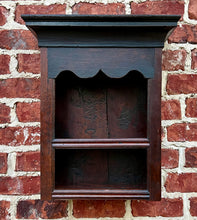 Load image into Gallery viewer, Antique English Wall Shelf Hanging Wall Decor Small Bookcase Carved Oak 18th C