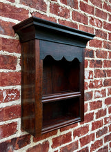 Load image into Gallery viewer, Antique English Wall Shelf Hanging Wall Decor Small Bookcase Carved Oak 18th C