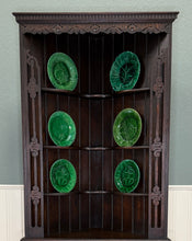 Load image into Gallery viewer, Antique English Jacobean Corner Cabinet Barley Twist Legs Oak Key TALL 1920s
