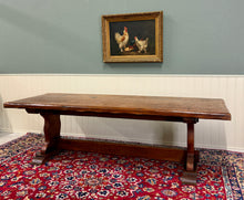 Load image into Gallery viewer, Antique French Dining Farmhouse Refectory Monastery Table Trestle Base 19thC