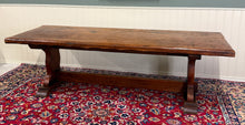 Load image into Gallery viewer, Antique French Dining Farmhouse Refectory Monastery Table Trestle Base 19thC
