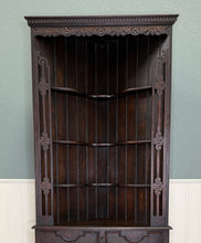 Load image into Gallery viewer, Antique English Jacobean Corner Cabinet Barley Twist Legs Oak Key TALL 1920s