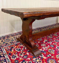 Load image into Gallery viewer, Antique French Dining Farmhouse Refectory Monastery Table Trestle Base 19thC