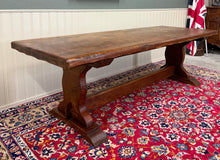 Load image into Gallery viewer, Antique French Dining Farmhouse Refectory Monastery Table Trestle Base 19thC