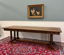 Load image into Gallery viewer, Antique French Renaissance Revival Farmhouse Dining Table Baluster Oak c.1900