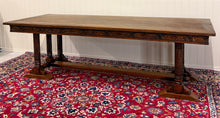 Load image into Gallery viewer, Antique French Renaissance Revival Farmhouse Dining Table Baluster Oak c.1900