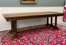 Load image into Gallery viewer, Antique French Renaissance Revival Farmhouse Dining Table Baluster Oak c.1900
