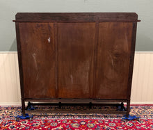 Load image into Gallery viewer, Antique English Jacobean Bookcase Bookshelf Cabinet Barley Twist Wavy Glass Oak