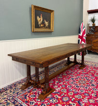Load image into Gallery viewer, Antique French Renaissance Revival Farmhouse Dining Table Baluster Oak c.1900