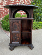 Load image into Gallery viewer, Antique English Revolving Bookcase Display Cabinet Round Table Top Oak c. 1894
