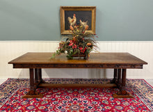 Load image into Gallery viewer, Antique French Renaissance Revival Farmhouse Dining Table Baluster Oak c.1900