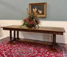 Load image into Gallery viewer, Antique French Renaissance Revival Farmhouse Dining Table Baluster Oak c.1900