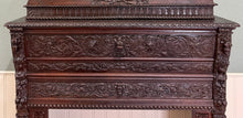 Load image into Gallery viewer, Antique French Fireplace Mantel Surround Renaissance Revival Carved Oak 19thC