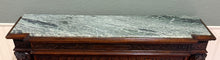 Load image into Gallery viewer, Antique French Fireplace Mantel Surround Marble Top Renaissance Revival Oak 19C