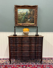 Load image into Gallery viewer, Antique French Chest of Drawers Commode Serpentine Carved Oak Louis XV