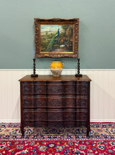 Load image into Gallery viewer, Antique French Chest of Drawers Commode Serpentine Carved Oak Louis XV