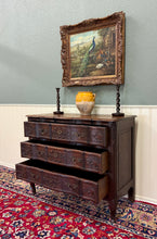 Load image into Gallery viewer, Antique French Chest of Drawers Commode Serpentine Carved Oak Louis XV