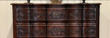 Load image into Gallery viewer, Antique French Chest of Drawers Commode Serpentine Carved Oak Louis XV
