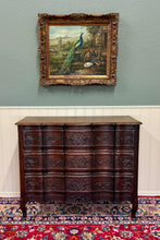 Load image into Gallery viewer, Antique French Chest of Drawers Commode Serpentine Carved Oak Louis XV