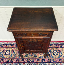 Load image into Gallery viewer, Antique French Louis XV Nightstand Cabinet Storage Drawer Oak 2 of 2 1920s