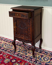 Load image into Gallery viewer, Antique French Louis XV Nightstand Cabinet Storage Drawer Oak 2 of 2 1920s
